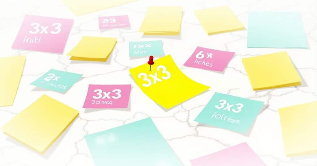 sticky note dimensions