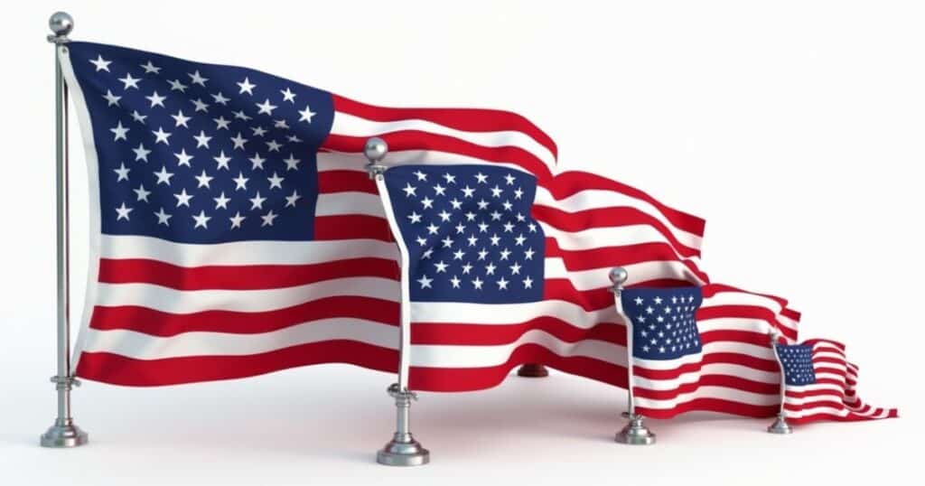 american flag size