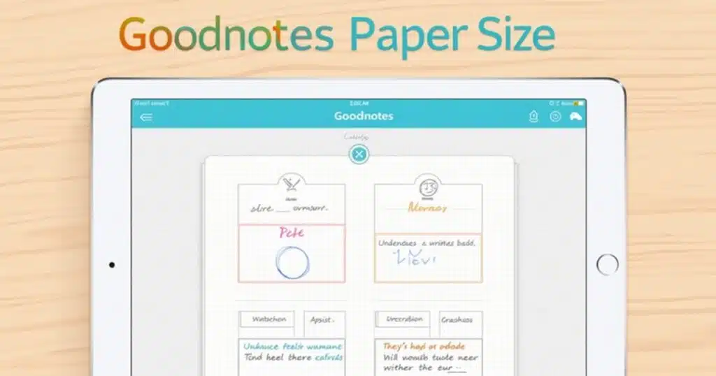 goodnotes paper size