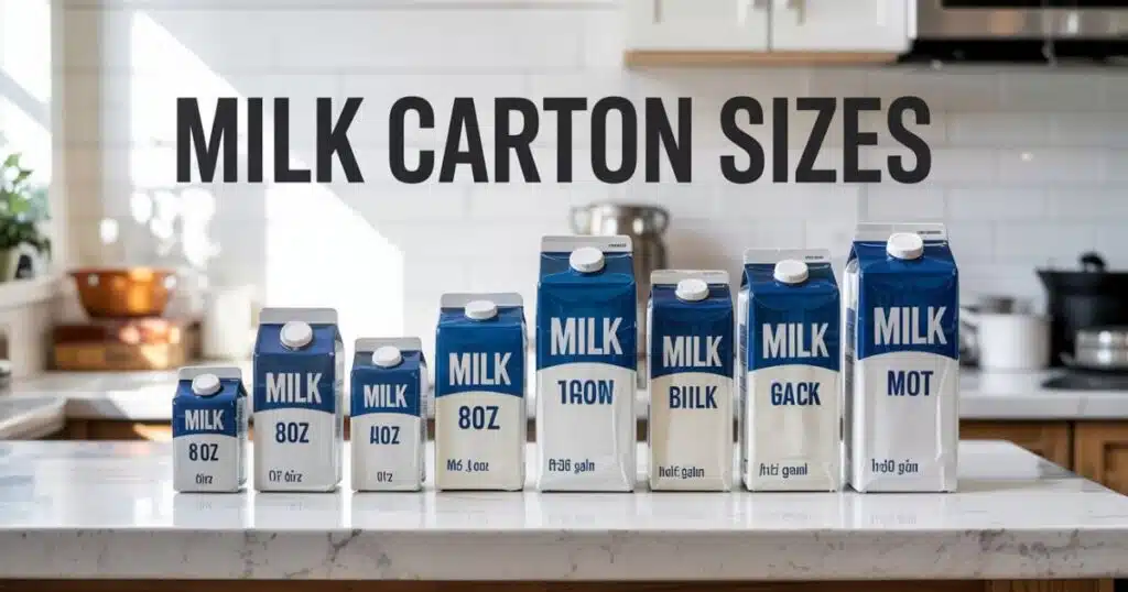 milk carton sizes