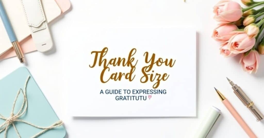 thank you card size