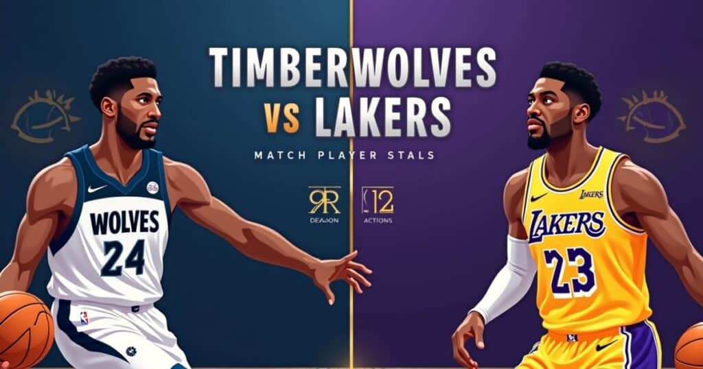 timberwolves vs lakers match player stats